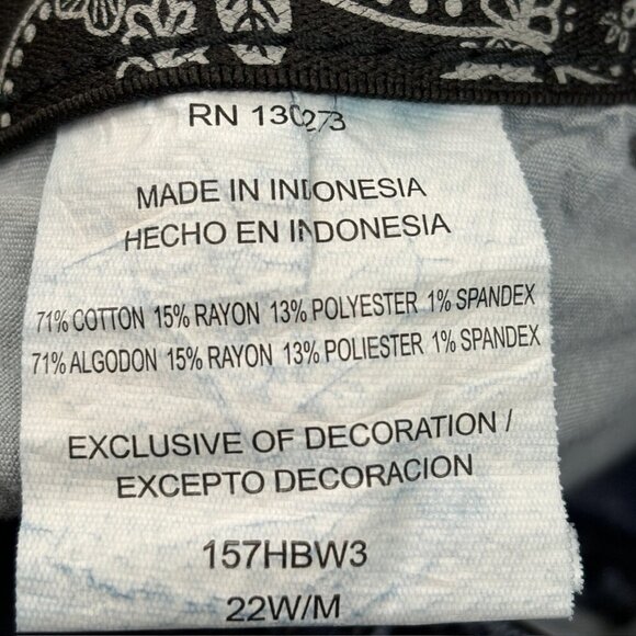 Riders by Lee Mid Rise Boot Women's size 22WP Dark Wash Blue Denim Jeans - Picture 3 of 4